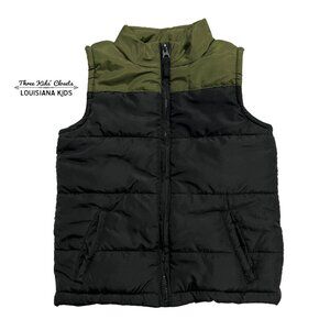 SnoZone Sz 5 Olive Green & Black Puffer Vest